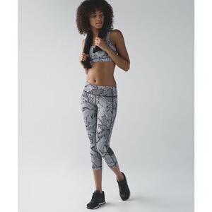 Lululemon Pace Rival Crop (Full-On Luxtreme) Dottie Tribe White Black